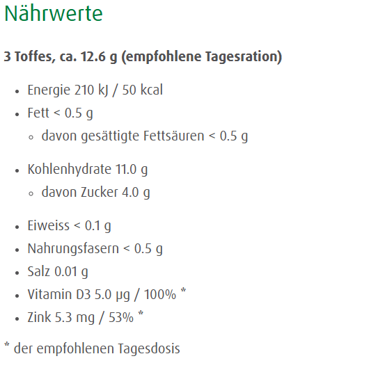 A.Vogel Natural Toffees Vitamin-D + Zink