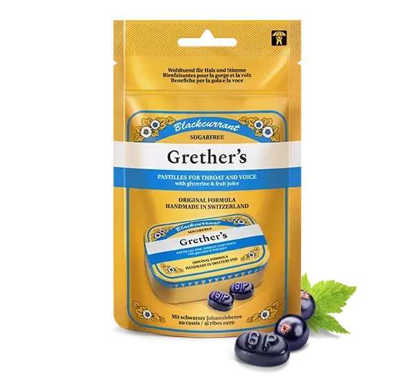 Grether's Blackcurrant Zuckerfrei 110g Beutel
