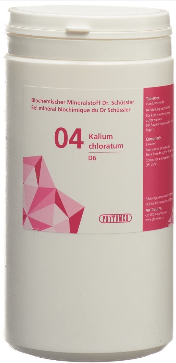 Phytomed Schüssler Nr.4 Kalium chlor. Tabl D6