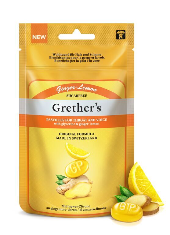 Grether's Ginger-Lemon Zuckerfrei 110g Beutel