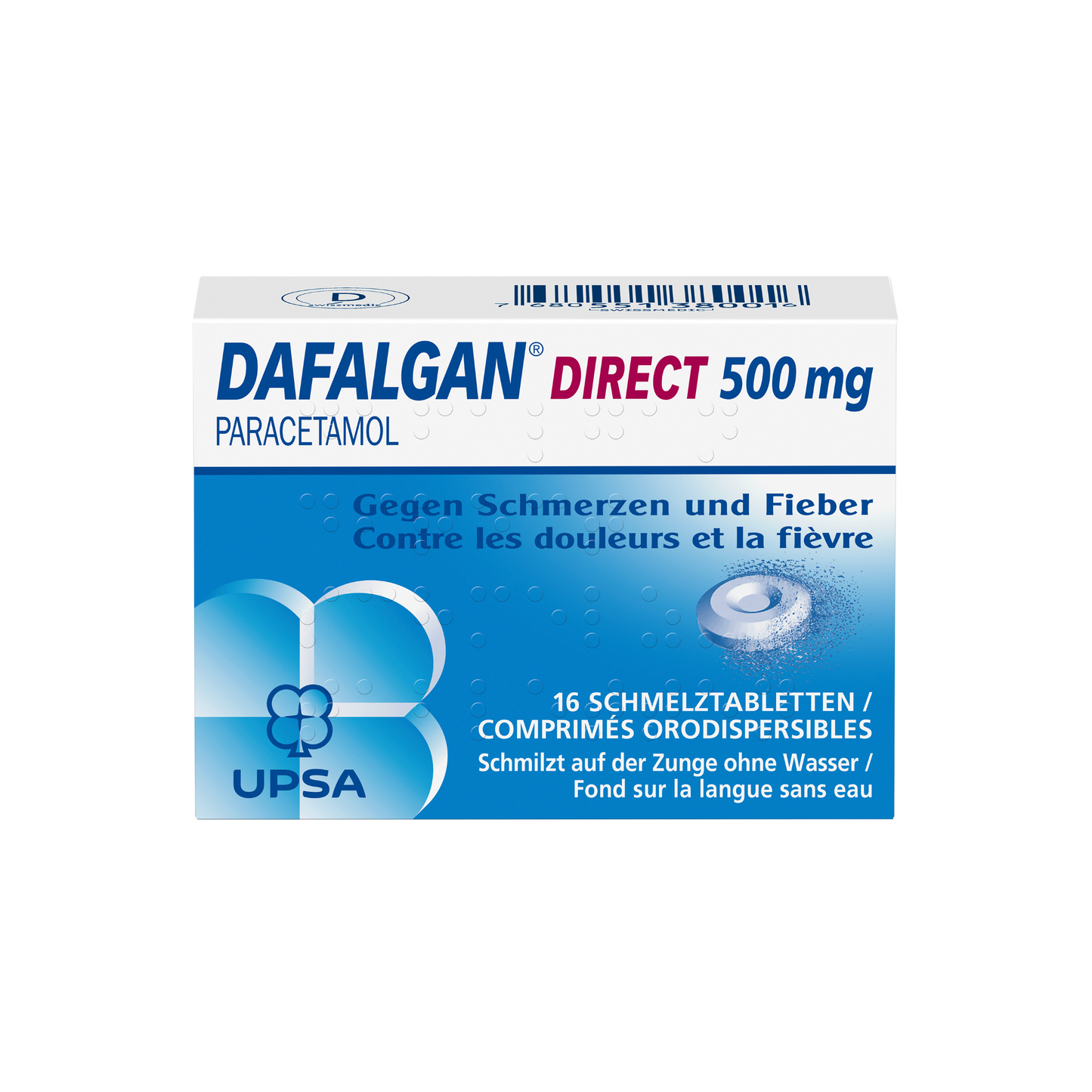 Dafalgan Direct Schmelztabl 500mg 16Stk.