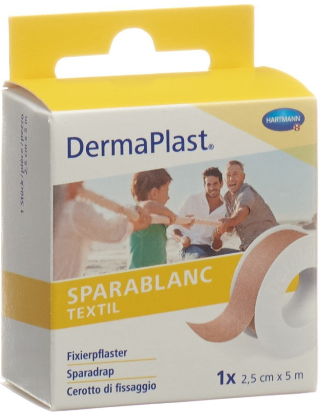 DermaPlast Sparablanc Textil 2.5cmx5m hautfarben