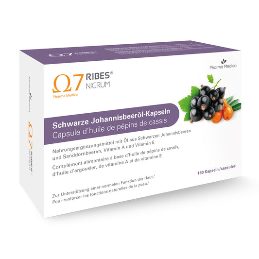 Q7 schwarze Johannisbeeröl Kapseln