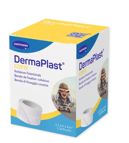 DermaPlast Cofix 2.5cmx4m weiss 2Stk.