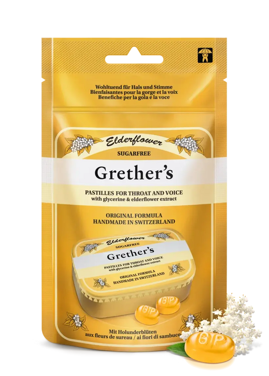 Grether's Elderflower Zuckerfrei 110g Beutel