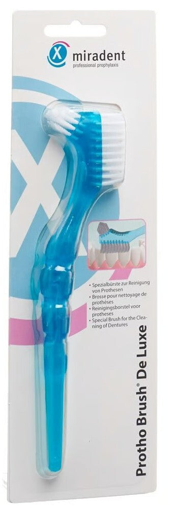 Miradent Protho Brush De Luxe Prothesenzahnbürste blau