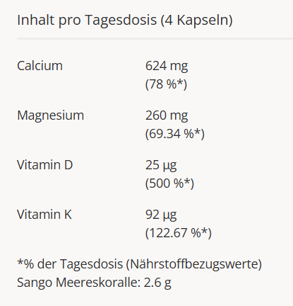 Effective Nature Sango Meereskoralle + Vit. D3 und K2 Kaps