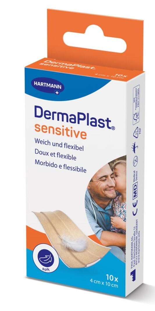 DermaPlast Sensitive Schnellverband 4x10cm beige