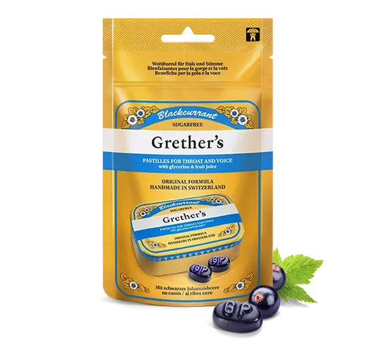 Grether's Blackcurrant Zuckerfrei 110g Beutel