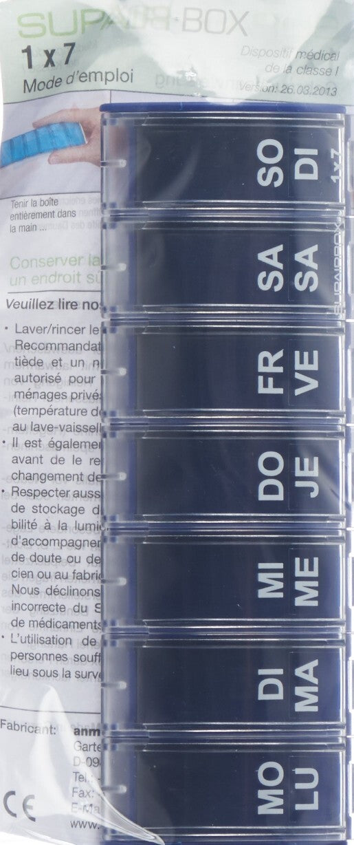 Supairbox 1x7 Wochendispenser blau
