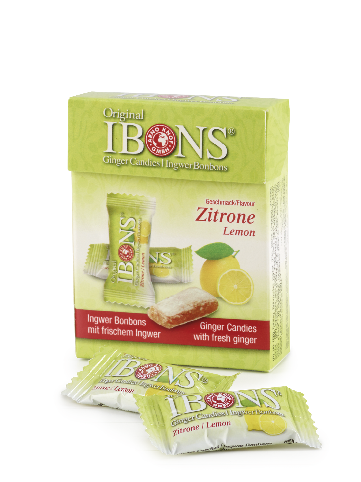 Ibons Ingwer Bonbon Zitrone Box