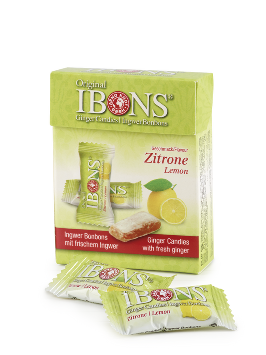 Ibons Ingwer Bonbon Zitrone Box