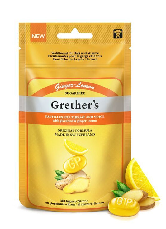Grether's Ginger-Lemon Zuckerfrei 110g Beutel