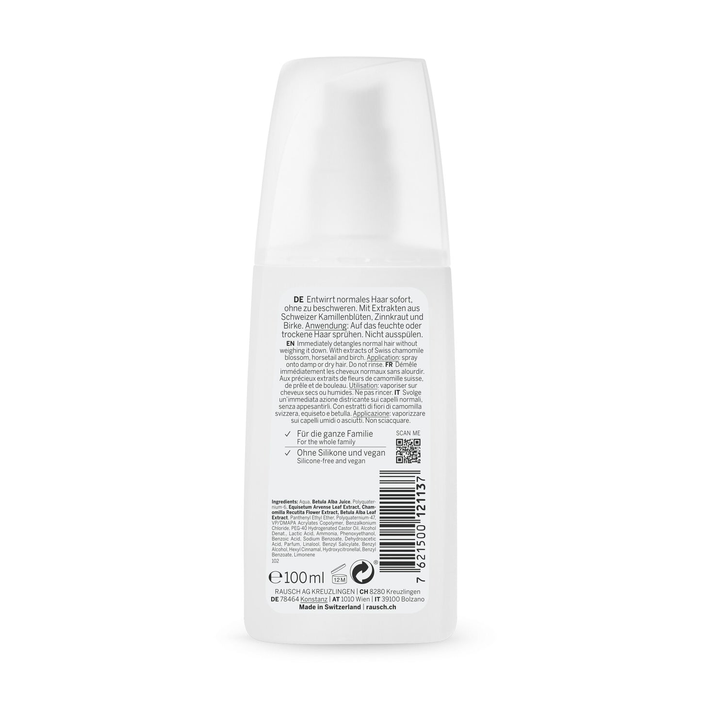 Rausch Entwirr-Spray mit Schweizer Kräutern