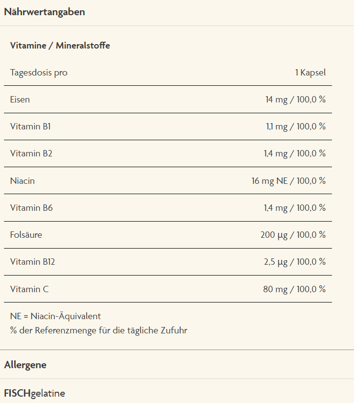 Floradix Eisen + Vitamine Kaps