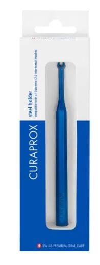Curaprox UHS 475 Stahl Halter blau