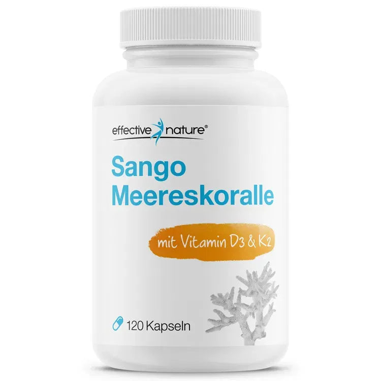 Effective Nature Sango Meereskoralle + Vit. D3 und K2 Kaps