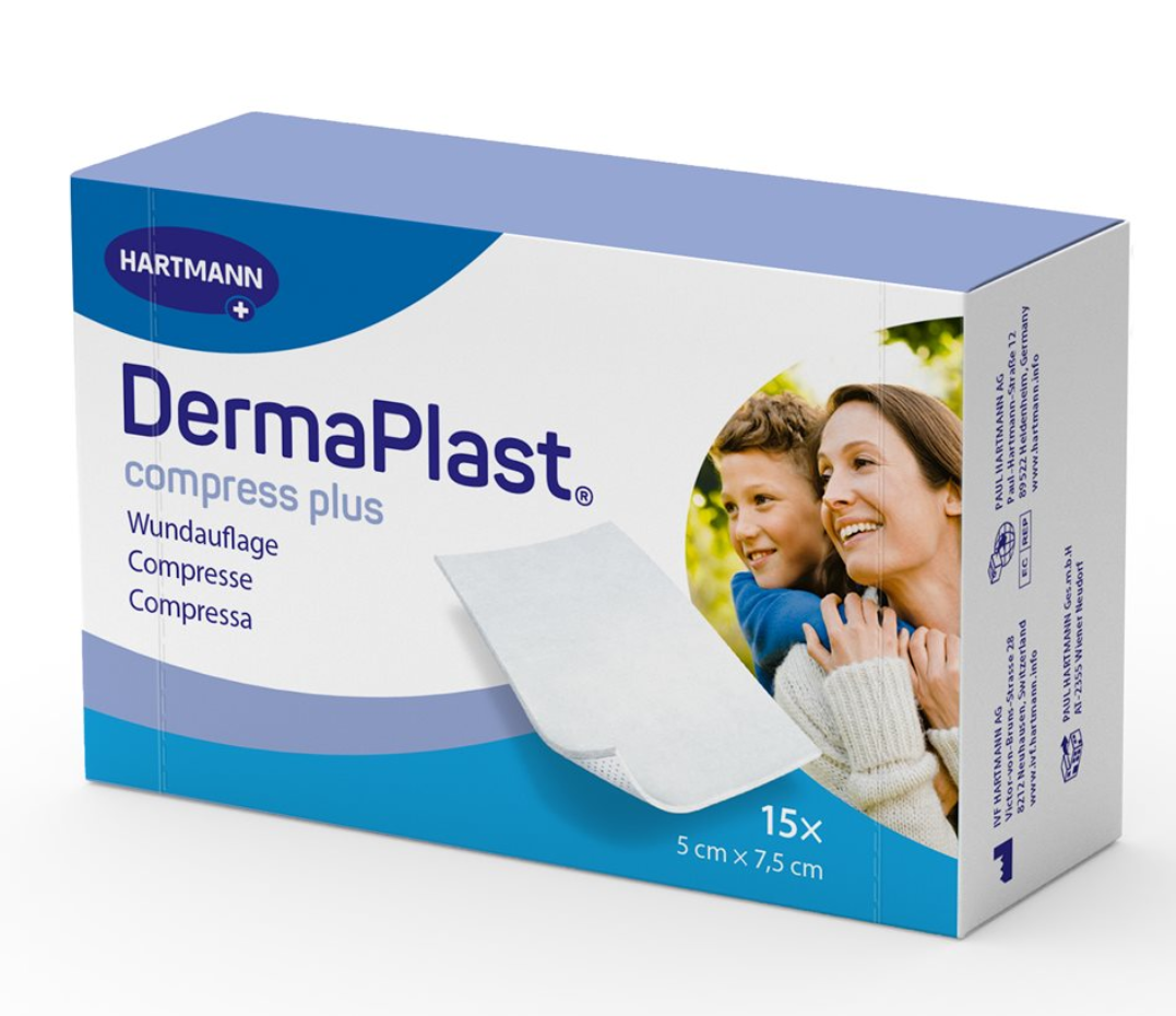 DermaPlast Compress Plus 5x7.5cm