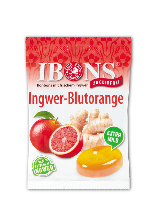 Ibons Ingwer Bonbon Blutorange ohne Zucker
