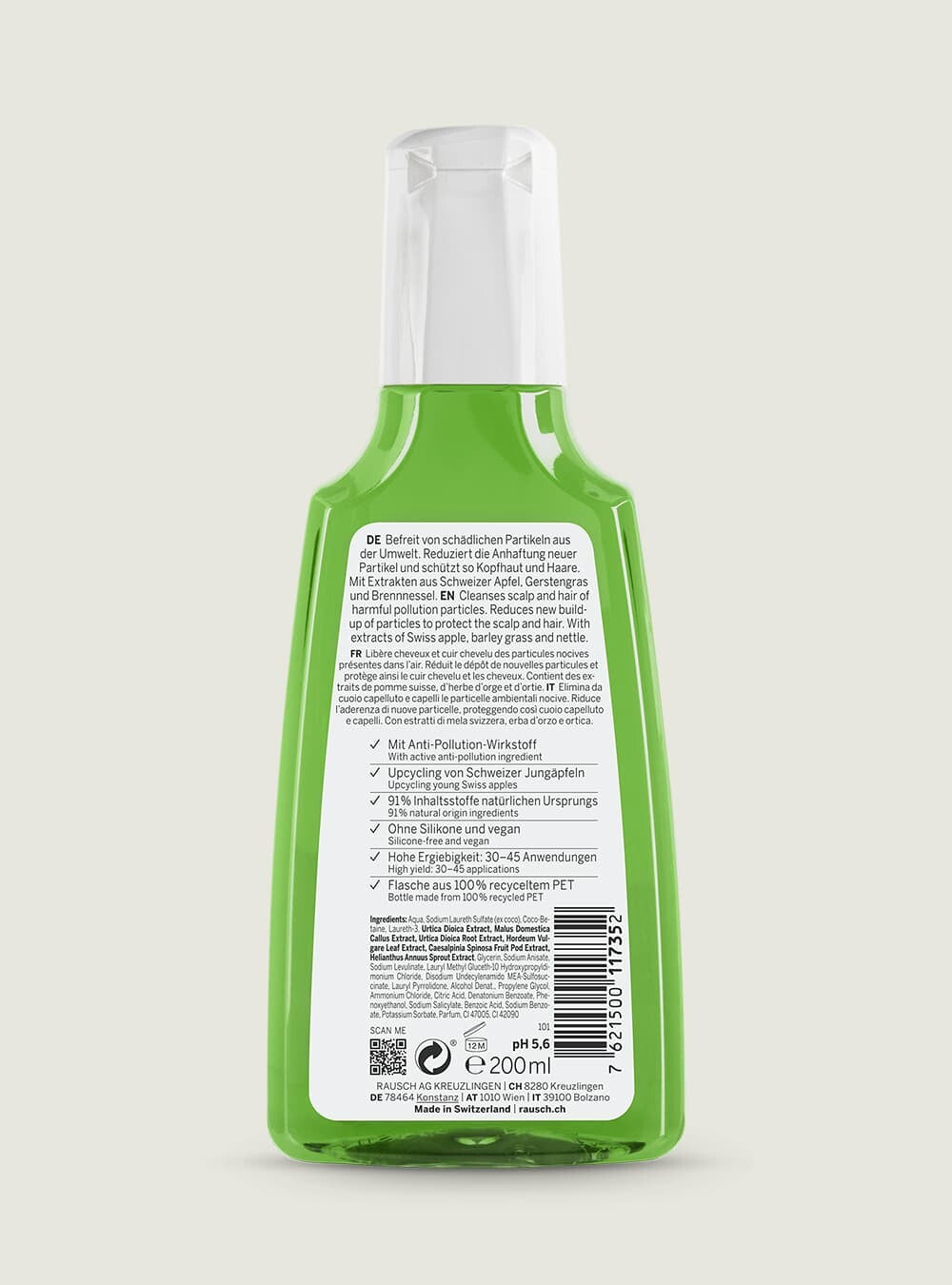 Rausch Anti-Pollution-Shampoo mit schweizer Apfel