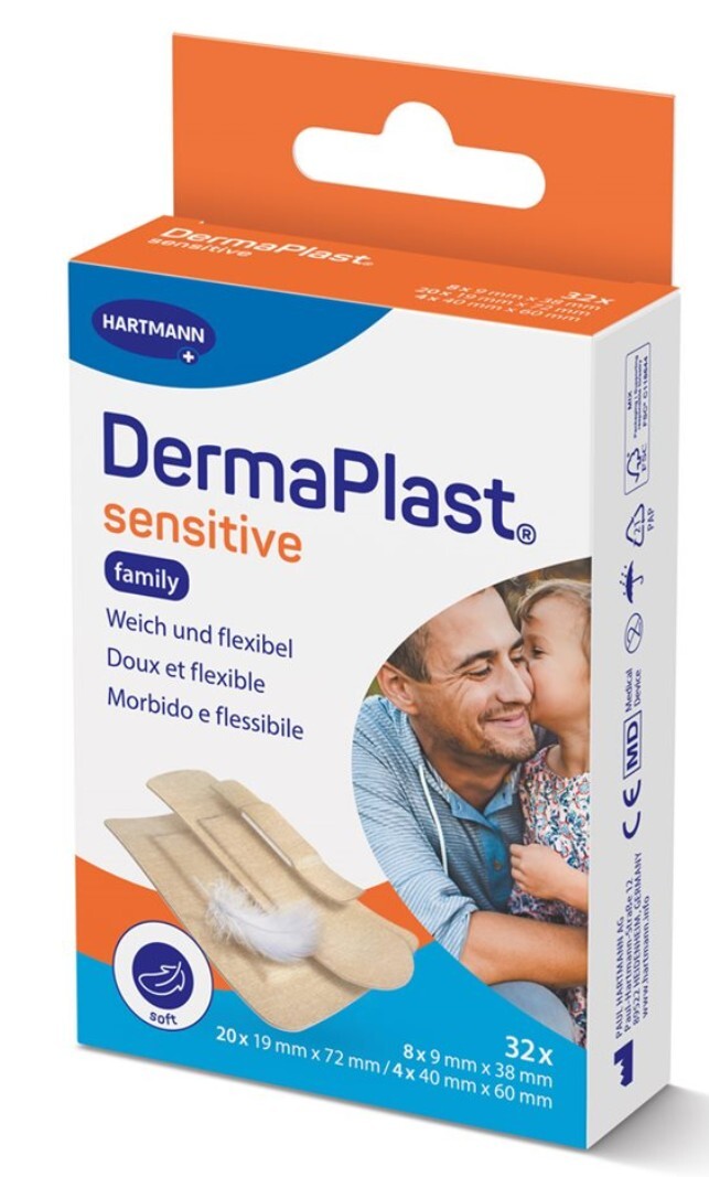 DermaPlast Sensitive Family Strips assortiert beige