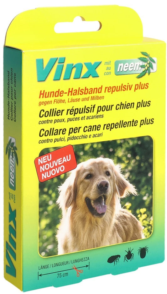 Vinx Neem Kräuter Halsband 75cm Hund grün