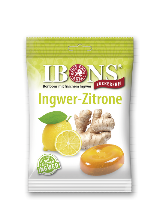 Ibons Ingwer Bonbon Zitrone ohne Zucker Btl