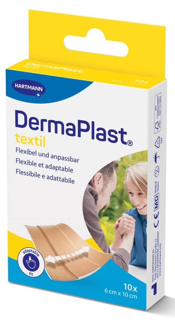 DermaPlast Textil Schnellverband 6x10cm beige