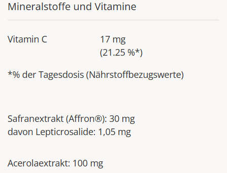 Effective Nature Safran mit Acerola