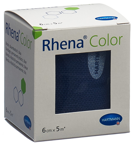 Rhena Color Elast Binde 6cmx5m blau